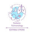 Pediatric pulmonology concept icon