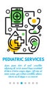 Pediatric services banner, outline style