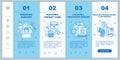 Pediatric services onboarding mobile web pages vector template