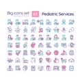 Pediatric services RGB color icons set