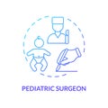Pediatric surgeon blue gradient concept icon Royalty Free Stock Photo