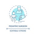 Pediatric surgeon turquoise concept icon Royalty Free Stock Photo