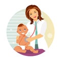 Pediatrician and child
