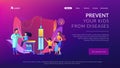 Vaccination of preteens and teens concept landing page.