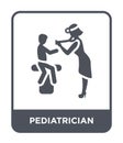 pediatrician icon in trendy design style. pediatrician icon isolated on white background. pediatrician vector icon simple and