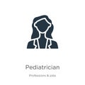 Pediatrician icon vector. Trendy flat pediatrician icon from professions collection isolated on white background. Vector
