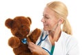 Pediatrician with stuffed bear