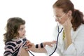 Pediatrician woman doctor stethoscope girl