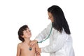 Pediatrician woman making a checkup