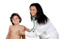 Pediatrician woman making a checkup