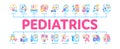 Pediatrics Medical Minimal Infographic Banner Vector