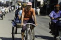 Pedicab drawn by bicycle, Vietnam