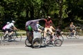 Pedicab Driver Waiting for Customer