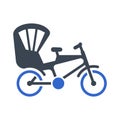 Pedicab rickshaw icon