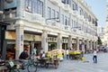 Pedicabs on square near Catholic Church