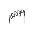 Pedicure fingers line icon