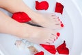 Pedicure foot treatment with water Royalty Free Stock Photo