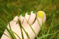 Pedicure grass.