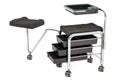 Pedicure, manicure trolley with foot stand. 3D rendering