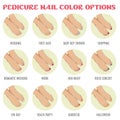 Pedicure nail color options