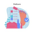 Pedicure process illustration. Royalty Free Stock Photo