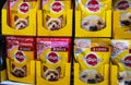 Pedigree dog food for sale in the Metro AG hypermarket on January 20, 2020 in Russia, Kazan, Tikhoretskaya Street 4