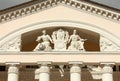 Pediment of Kaluga Drama Theatre Royalty Free Stock Photo