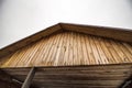 A pediment of a wooden house Royalty Free Stock Photo