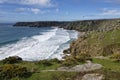 Pedn-men-an-mere, Minack Point, Porth Curno and Pedn Vounder Beach