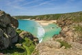 Pedn Vounder beach near Porthcurno in Cornwall