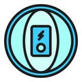 Pedometer icon vector flat