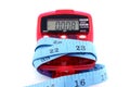 Pedometer with tape measure