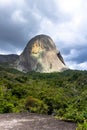 Pedra Azul in Domingos Martins, state of Espirito Santo, Brazil. The stone got its name from its blue color Royalty Free Stock Photo