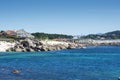 Pedras Negras beach in O Grove rias baixas Royalty Free Stock Photo