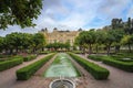 Pedro Luis Alonso Gardens with Malaga City Hall - Malaga, Andalusia, Spain Royalty Free Stock Photo