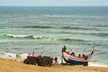 Pedrogao beach in Leiria, Portugal. Royalty Free Stock Photo