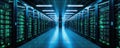A Peek Into The Meticulously Organized Server Room Within A Data Center
