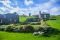 Peel Castle on St Patrick`s Isle in Peel, the Isle of Man Royalty Free Stock Photo