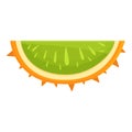 Peel fruit icon cartoon vector. Orange kiwano