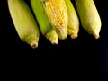 Peel and unpeel raw corn Royalty Free Stock Photo
