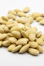 Peeled almond kernel isolated. Story format