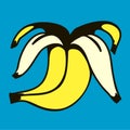 Peeled banana illustration