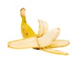 Peeled banana isolated