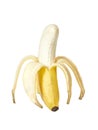 Peeled banana Royalty Free Stock Photo