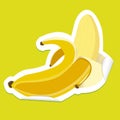 Peeled banana sticker
