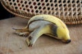 Peeled black banana Royalty Free Stock Photo