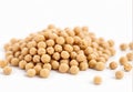 Peeled chickpea fresh and organic over transparent background