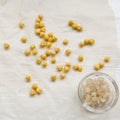 Peeled chickpeas for cooking hummus