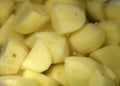 Peeled and Chopped Potatoes Underwater Royalty Free Stock Photo