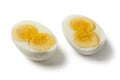 Peeled cooked double yolk egg Royalty Free Stock Photo